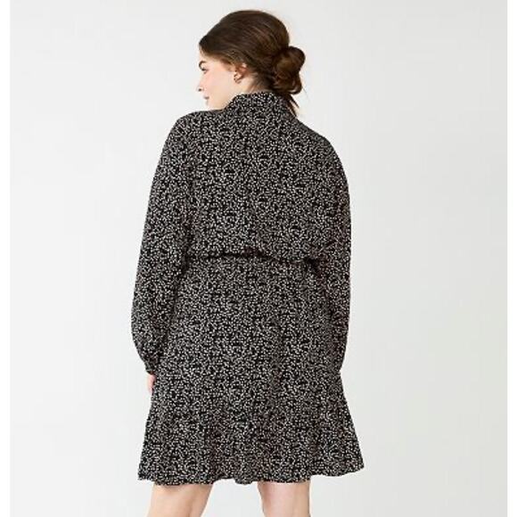 Draper James Floral Long Sleeve Dress Size XXL Black Cream - Picture 2 of 10